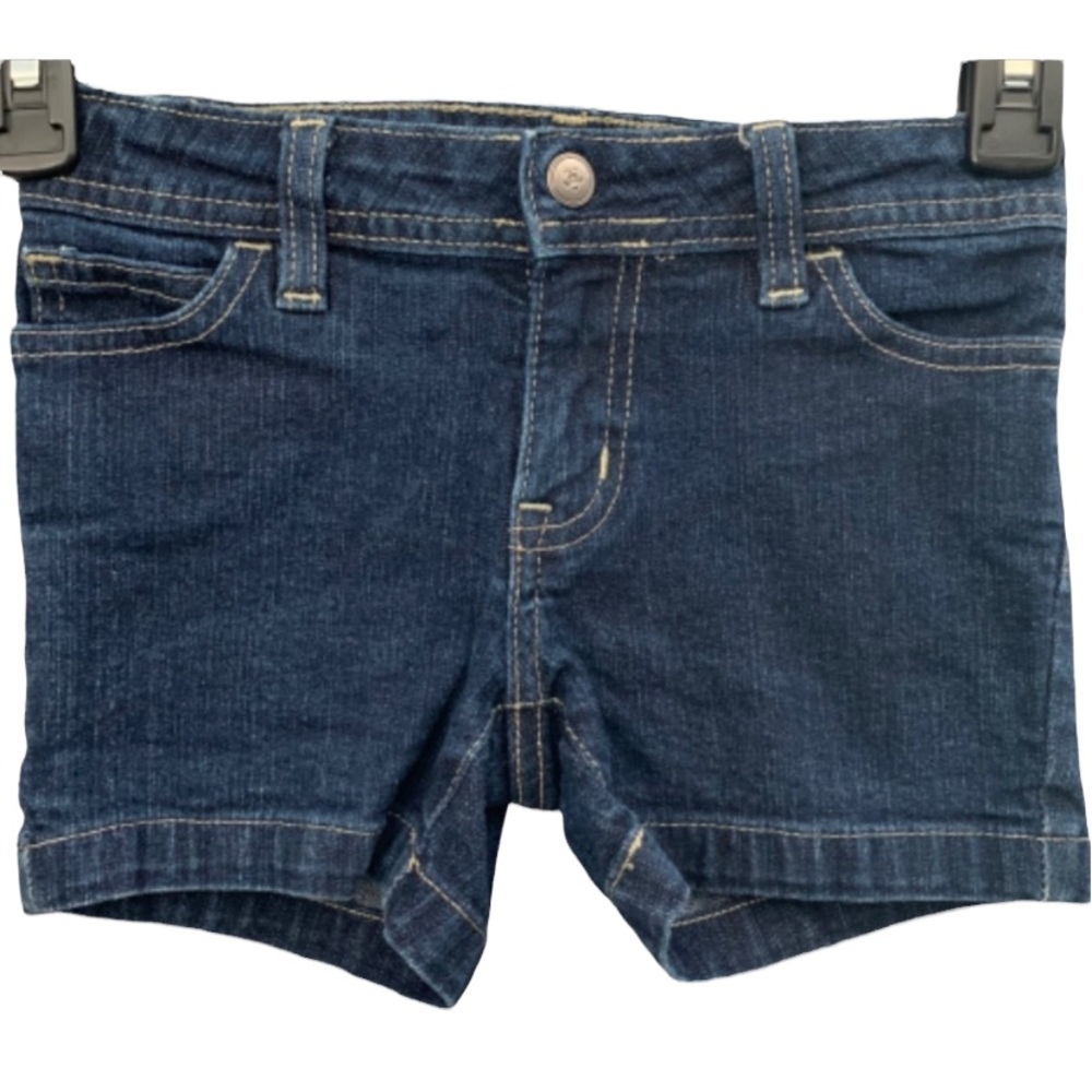 Faded Glory size 6 denim dark wash shorts adjustable waist school play vacation